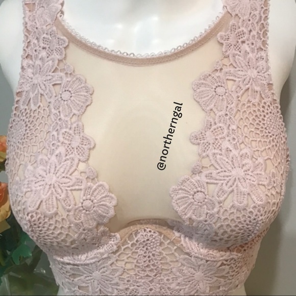 Victoria's Secret Floral Appliqué Longline Bustier Bra - Picture 14 of 16